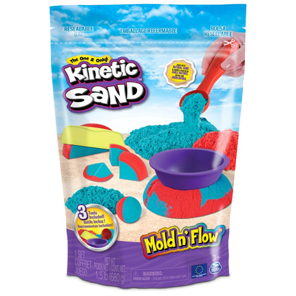 Kinetisch Zand Set met Vormpjes | Rood/Blauw