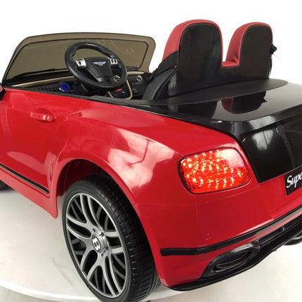 Bentley Supersports 2 Zits Elektrische Kinderauto | Rood-Zwart
