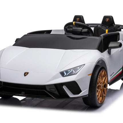 Lamborghini Huracan Performante Spyder 2-persoons Elektrische Kinderauto | Wit