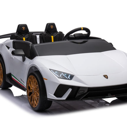 Lamborghini Huracan Performante Spyder 2-persoons Elektrische Kinderauto | Wit